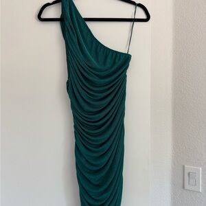 Lioness Emerald One-Shoulder Dress